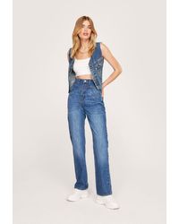 Nasty Gal - Faded High Waisted Straight Leg Jeans - Lyst