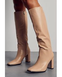 MissPap - Pointed Knee High Heeled Boots - Lyst