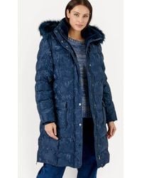 DAMART - Thermal Jacquard Padded Longline Parka - Lyst