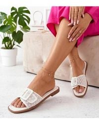 Love Lace - Summer Slip-On Faux Leather Warm Sliders - Lyst