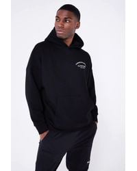 Jameson Carter - 'louie' Cotton Blend Oversized Graphic Hoodie With Kangaroo Pocket - Lyst
