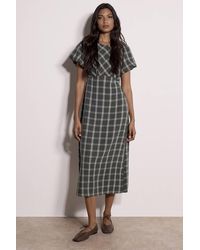 Apricot - Check Print Midaxi Dress - Lyst