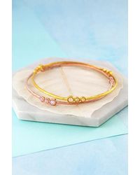 Otis Jaxon London - Triple Stone Opal Birthstone Sterling Bangle - Lyst