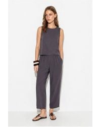 Bianco Lucci - Sleeveless Crew Neck Blouse & Carrof Fıt Pants Set - Lyst