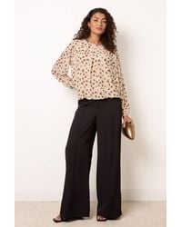 Blue Vanilla - Long Sleeve Round Neck Blouse - Lyst