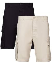 French Connection - 2 Pack Cotton Cargo Shorts - Lyst