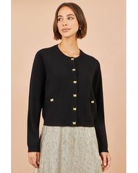 Yumi' - Bow Button Cardigan - Lyst