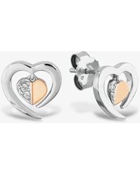 Rosa Lea - Floating Heart Stud Earrings Bj-E3247Crg0.5 - Lyst