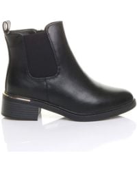 AJVANI - Low Heel Elastic Chunky Sole Zip Ankle Chelsea Boots - Lyst