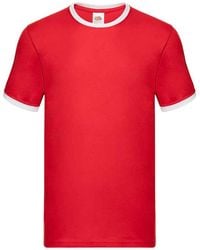 Fruit Of The Loom - Ringer Contrast T-Shirt - Lyst