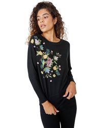 Roman - Floral Embroidered Jumper - Lyst