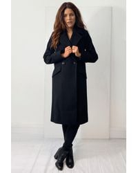 Cutie London - Double Breasted Relaxed Fit Coat - Lyst