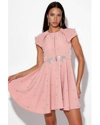 Msn-Collection - A-Line Mini Dress With Sequins - Lyst