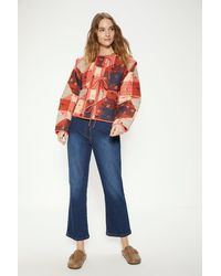 Oasis - Patchwork Floral Quilted Tie Front Jacket - Lyst