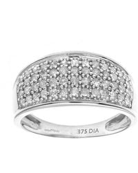 Jewelco London - 9Ct Round 1/2Ct Diamond 4 Row Bombay Eternity Ring 7Mm - Lyst