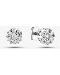 T.H.Baker - 9Ct 0.50Ct Brilliant Cut Diamond Cluster Stud Earrings Th0123798 - Lyst