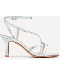 Linzi - Ella Faux Leather Strappy Square Toe Heeled Sandal - Lyst
