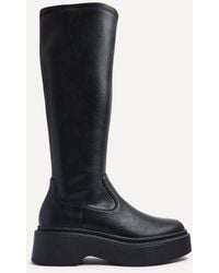 Linzi - Bruna Faux Leather High Leg Stretch Boot - Lyst