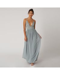 little mistress luxury georgie black hand embellished maxi dress