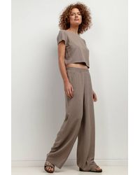 Love Lace - Summer Linen Elegant Wide Leg Trousers - Lyst