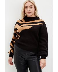 Dorothy Perkins - Curve Knitted Animal Jacquard Jumper - Lyst