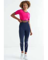 TOMMY LIFE - Elastic Crop T-Shirt With Crew Neck - Lyst
