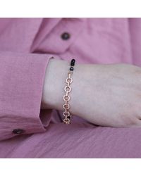 The Colourful Aura - Zircon Round Chain Link Beaded Adjustable Bracelet - Lyst