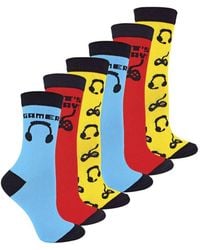 Sock Snob - 6 Pack Gaming Socks Cotton Rich Gamer Novelty Gift - Lyst
