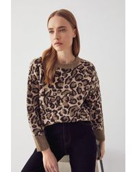 Warehouse - Classic Animal Chunky Jacquard Knitted Jumper - Lyst