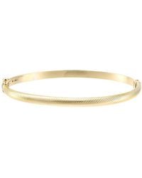Jewelco London - 9Ct D-Shape Ribbed Snake Skin Bangle Bracelet - Lyst