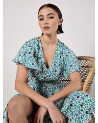 Apricot - Watercolour Floral Midi Dress - Lyst