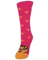 Sock Snob - 1 Pack Fluffy Animal Pattern Slipper Socks With Grips - Lyst