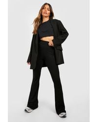 Boohoo - High Waist Basic Fit And Flare Pants - Lyst