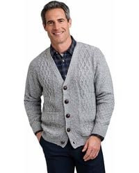 Chums - Chunky Aran-Style Cardigan - Lyst