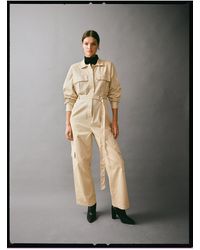 Warehouse - Utility Belted Jumpsuit - Lyst