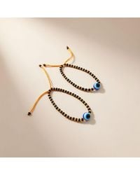 The Colourful Aura - Girl's 1 Pcs Adjustable Evil Eye Beads Nazaria Bracelet For Kids & New Borns - Lyst