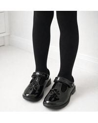 Absolute Footwear - Childrens Faux Patent Leather T-Bar Touch & Close Formal School Shoes - Lyst