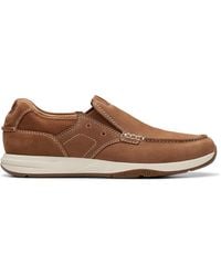 Clarks - Sailview Step Loafer Light Tan Nubuck Slip Ons, Boat Shoes - Lyst