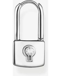 Thomas Sabo - Cubic Zirconia Padlock Single Hoop Earring Cr679-051-14 - Lyst