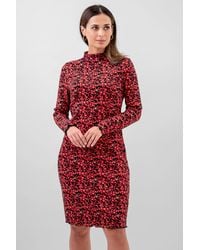 Enorsia - Floral Long Sleeve Jersey Mini Dress - Lyst