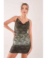 Pink Vanilla - Lace Cowl Ombre Mini Dress - Lyst