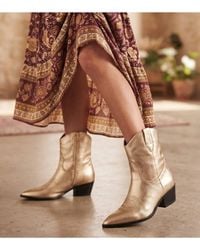 Love Lace - Office Pointed Toe Faux Leather Western Boots - Lyst