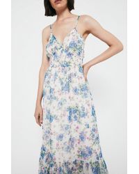 Warehouse - Cami Dress In Blue Floral - Lyst