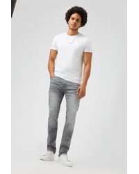 Burton - Slim Light Grey Wash Jeans - Lyst