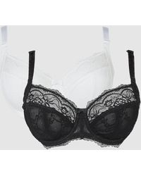 Gorgeous - Dd+ 2 Pack Scallop Lace Non Pad Balcony Bra - Lyst