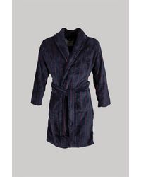 Steel & Jelly - Navy With Red Stripe Dressing Gown - Lyst