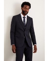Burton - Slim Fit Navy Essential Suit Jacket - Lyst