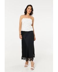 Liquorish - Floral Applique Bandeau Top - Lyst
