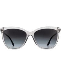 Burberry - Square Transparent Grey Grey Gradient Sunglasses - Lyst
