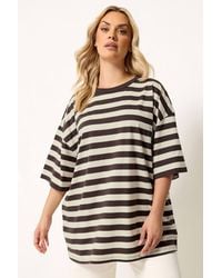Yours - Boxy Stripe T-Shirt - Lyst